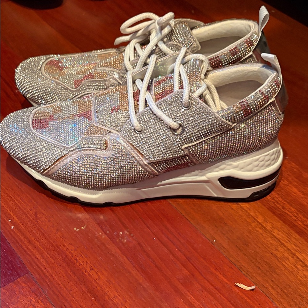 Steve Madden Multicolor Rhinestone Sneakers - Picture 2 of 4